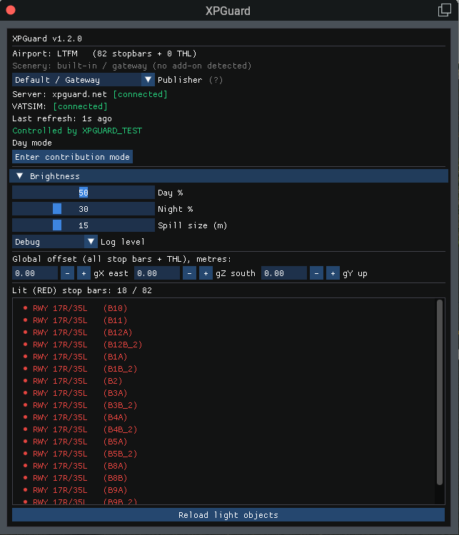 XPGuard Control Panel with Active ATC